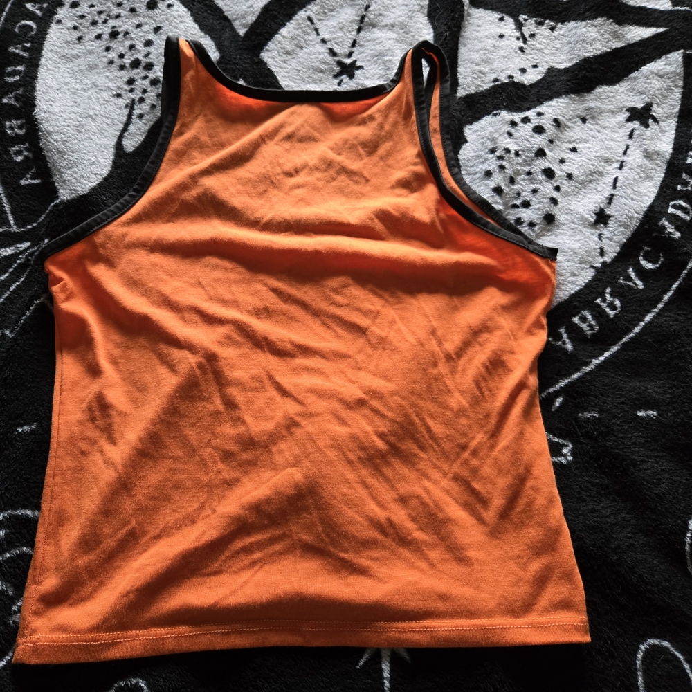 Vera's Eye Candy - Orange Ghost Graphic Tank Top - Picture 2 of 5